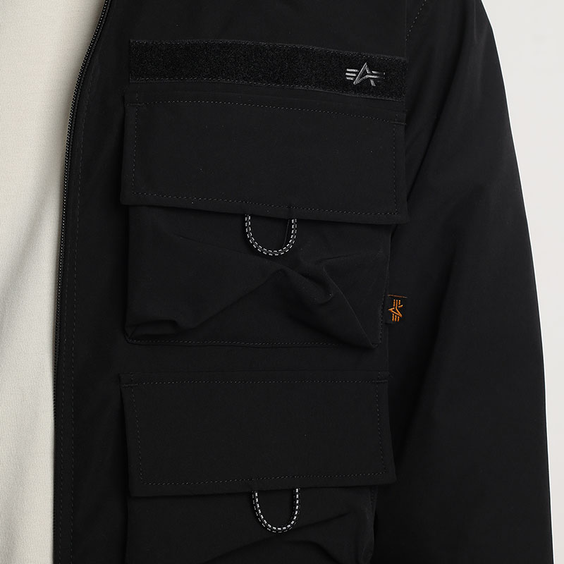 Мужская куртка Alpha Industries Nylon Cargo Shirt Jacket (MJN53000C1-black)  - цена, описание, фото 2